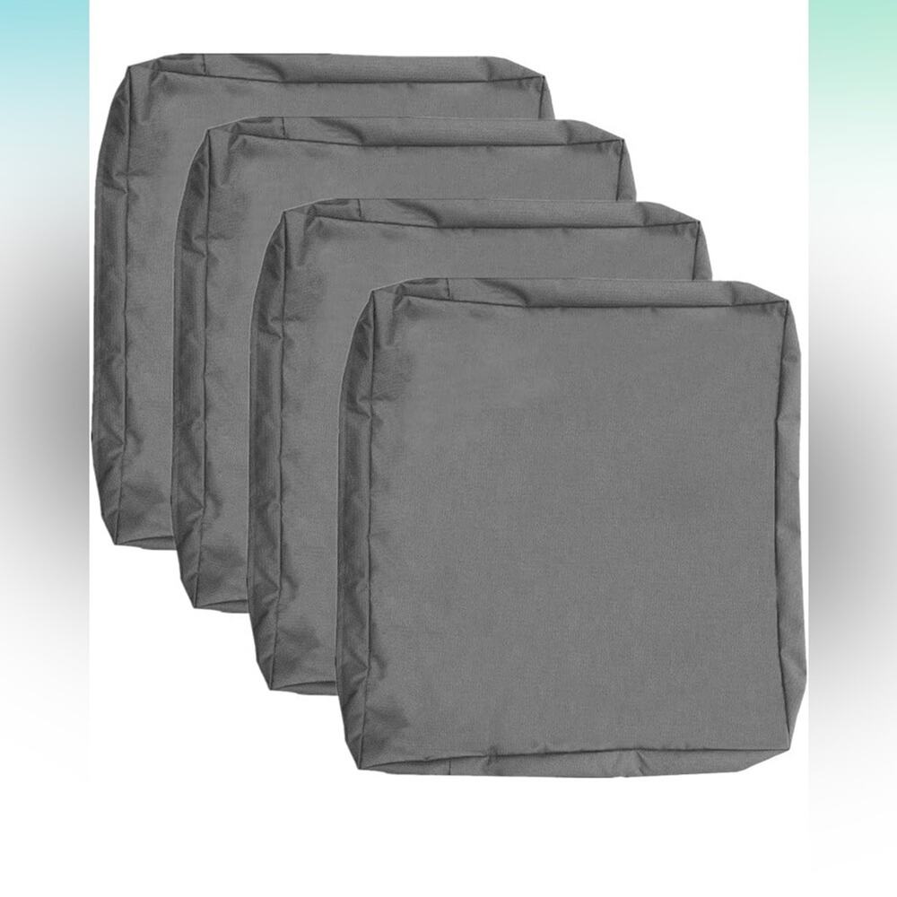 Patio Cushion Covers Replacement Set of‎ 4 Water Repellent UV Resist Outdoor